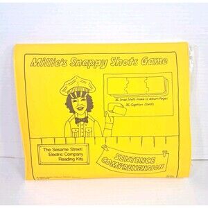 Sesame Street Electric Company Vintage 1975 CTW Millie's Snappy Shots Game READ